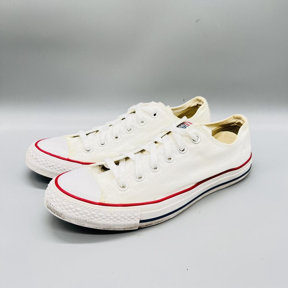 Converse Shoes Mens 8 White Canvas Chuck Taylor All Star Sneakers Casual Comfort - Picture 3 of 11